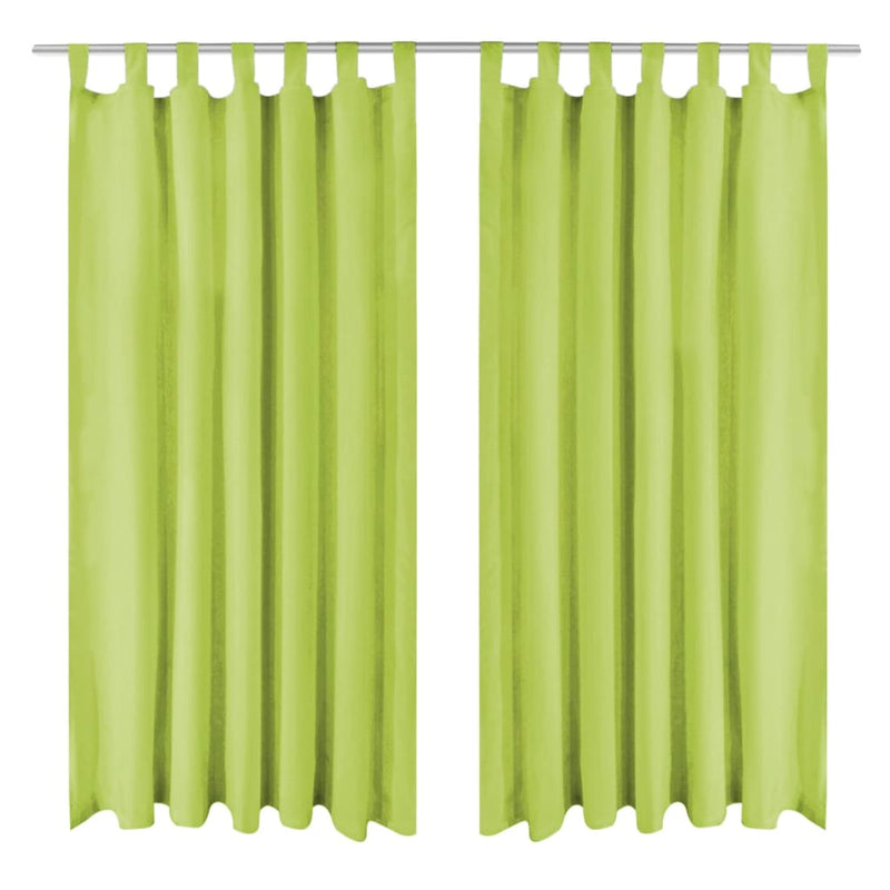 Tende da micro-satina vidaxl con loop 140x245 cm verde 2 m
