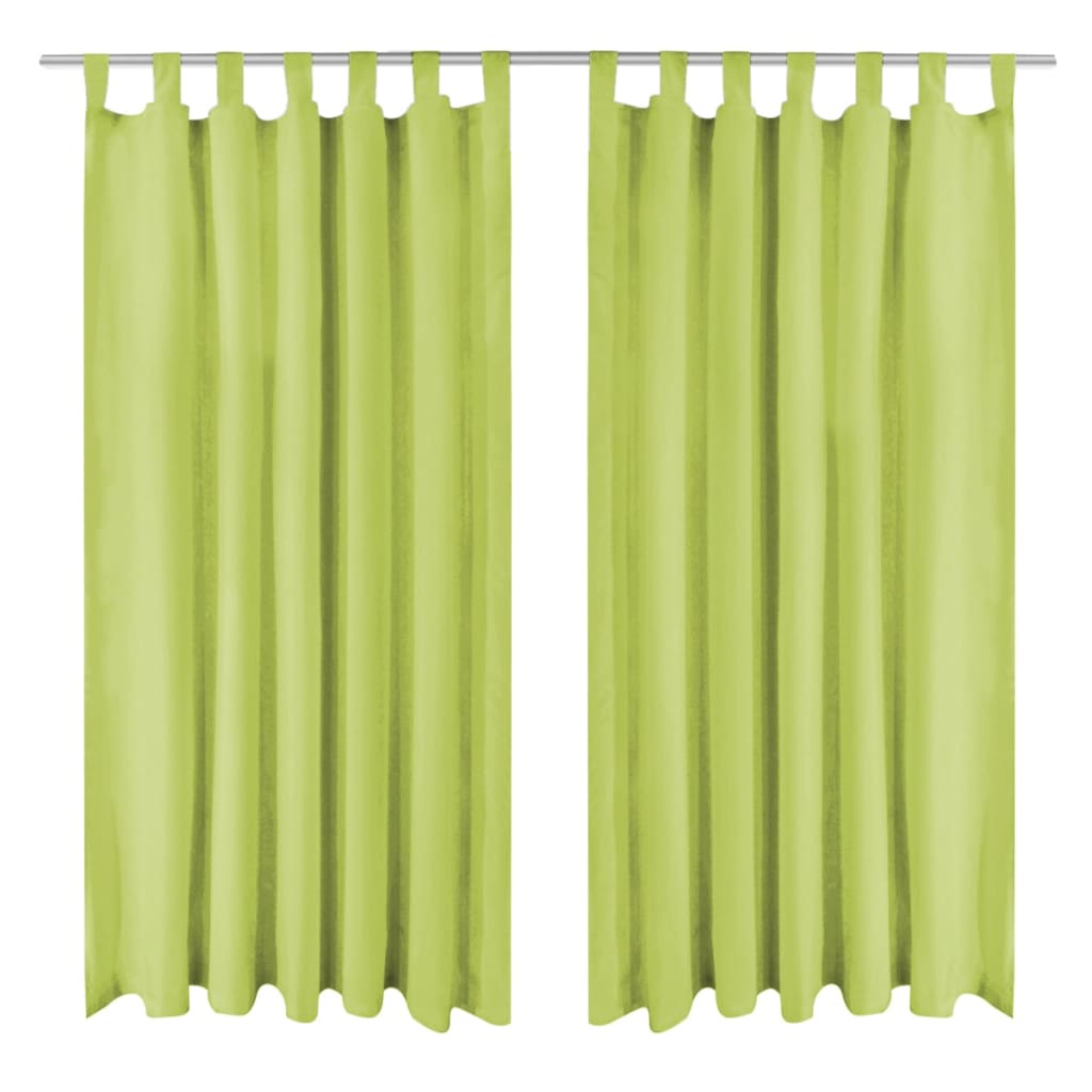 Tende da micro-satina vidaxl con loop 140x245 cm verde 2 m