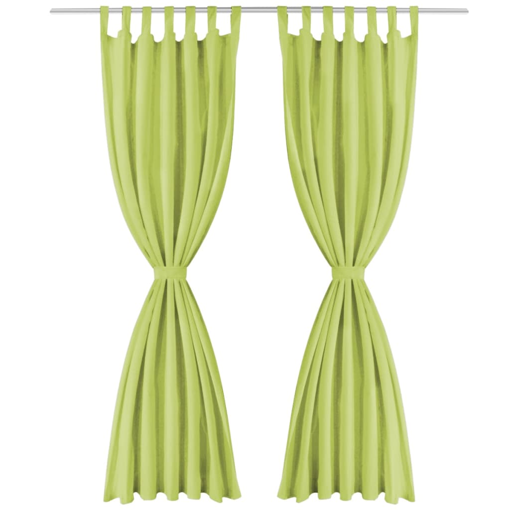 Tende da micro-satina vidaxl con loop 140x245 cm verde 2 m