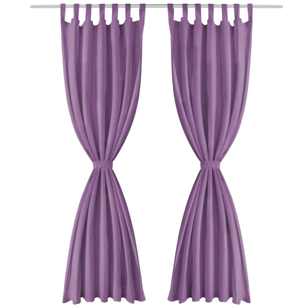 Tende a micro-satina Vidaxl con loop 140x175 cm lila 2 m