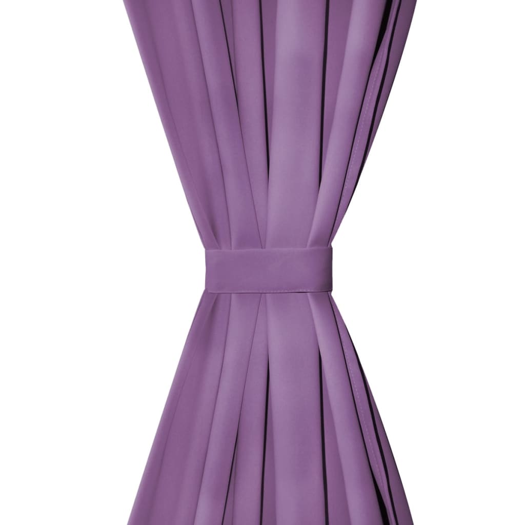 Tende a micro-satina Vidaxl con loop 140x175 cm lila 2 m