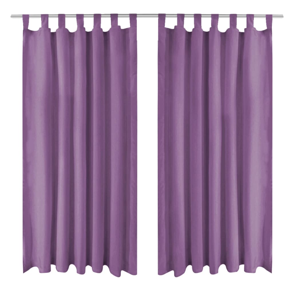 Tende da micro-satina Vidaxl con loop 140x245 cm lila 2 m