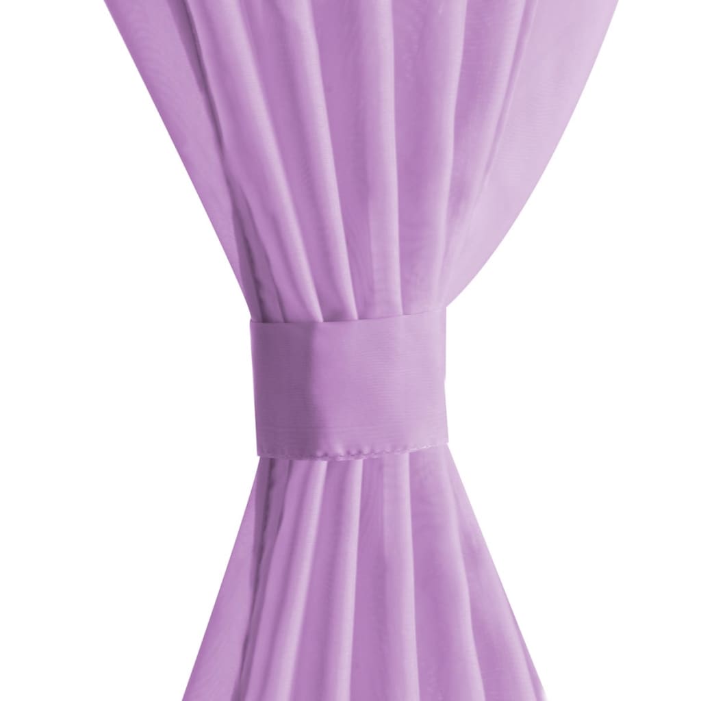 Cortinas Vidaxl Voile 140x245 cm lilac 2 pcs