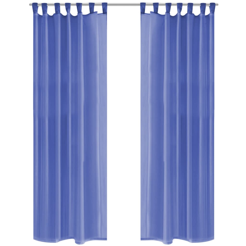 Vidaxl tende Voile 140x225 cm King Blue 2 PCS