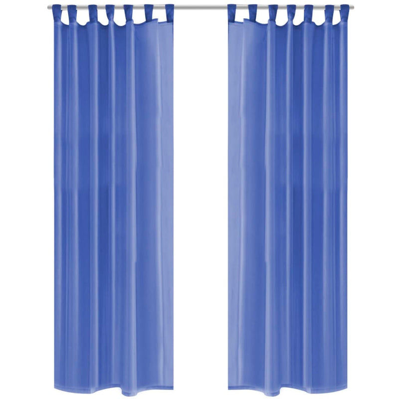 Vidaxl tende Voile 140x225 cm King Blue 2 PCS