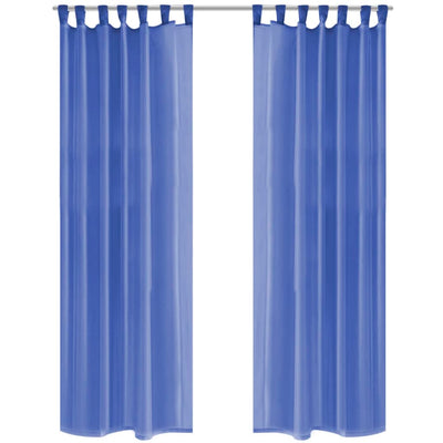 Vidaxl tende Voile 140x245 cm King Blue 2 PCS