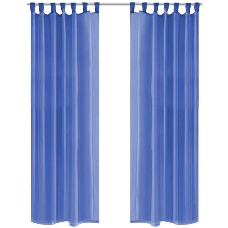 Vidaxl tende Voile 140x245 cm King Blue 2 PCS