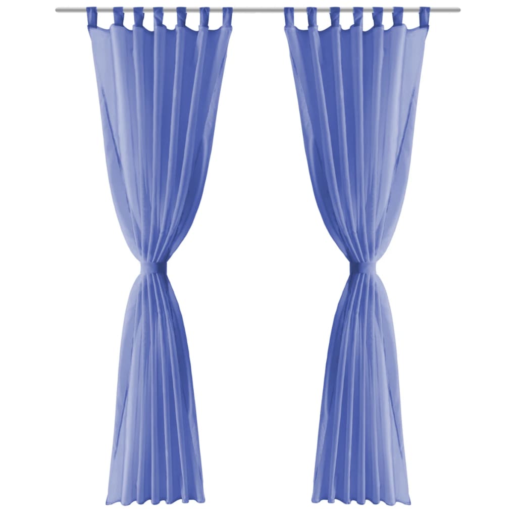 Vidaxl tende Voile 140x245 cm King Blue 2 PCS