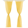 Cortinas Vidaxl Voile 140x245 cm amarillo 2 sts