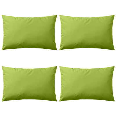Cojines al aire libre de Vidaxl 60x40 cm Apple Green 4 PCS