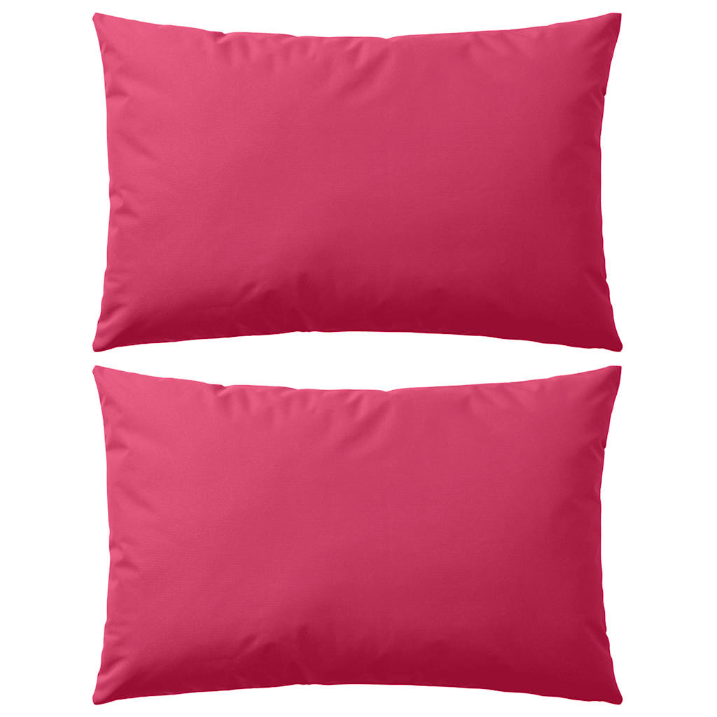 Vidaxl cojines al aire libre 60x40 cm rosa 2 sts