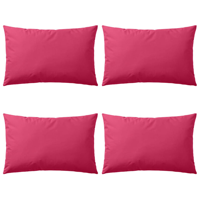 Vidaxl cuscini da esterno 60x40 cm rosa 4 pezzi