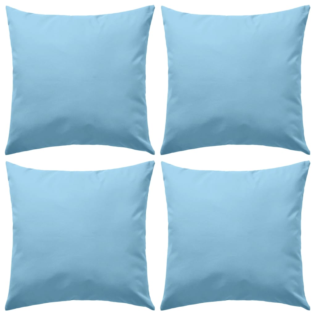 Vidaxl cuscini da esterno 45x45 cm azzurro 4 pezzi