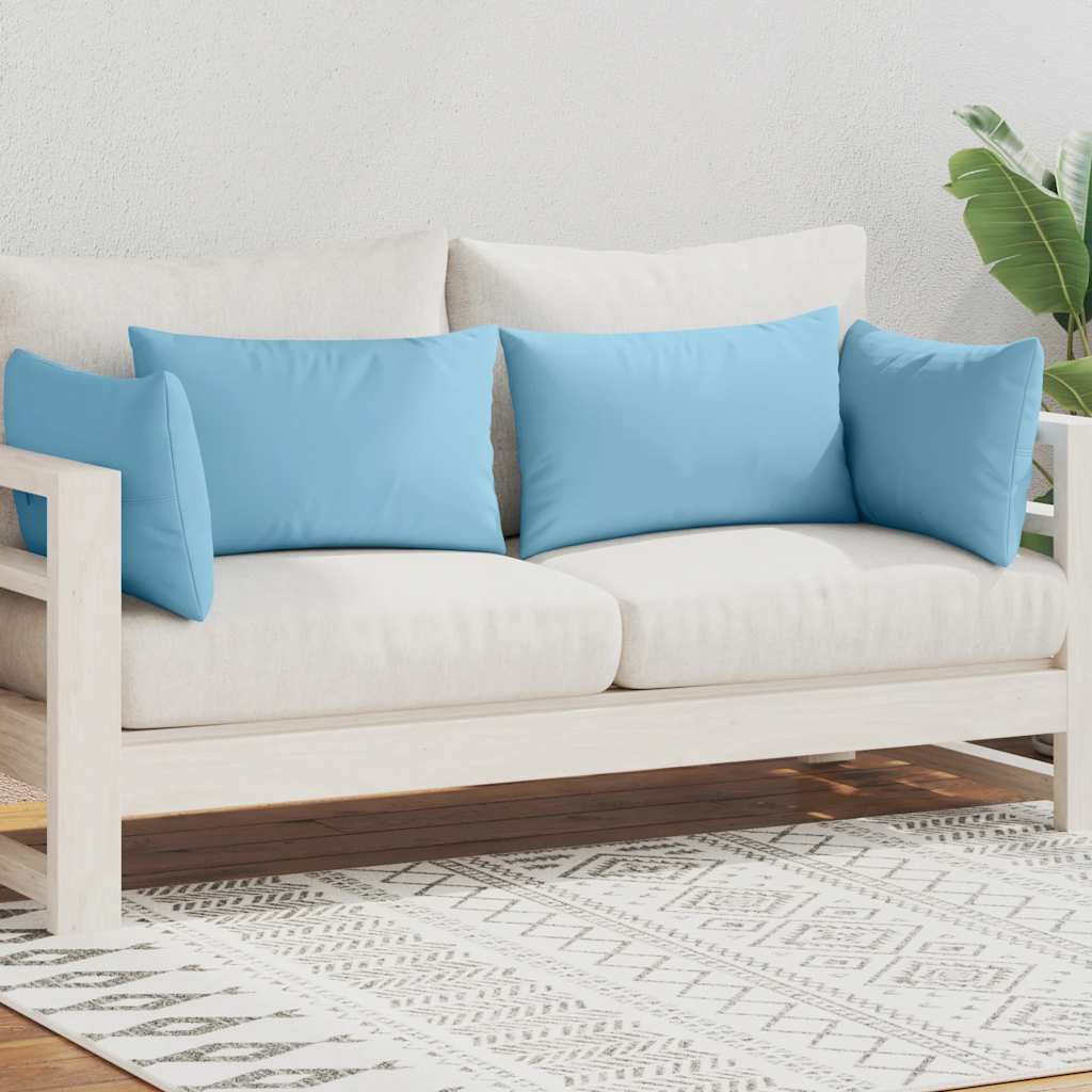Vidaxl cuscini da esterno 60x40 cm azzurro 4 m