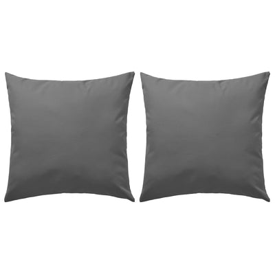 Cojines al aire libre de Vidaxl 45x45 cm gris 2 pcs