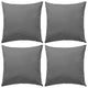 Vidaxl cuscini da esterno 45x45 cm grigio 4 pezzi