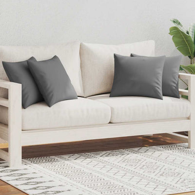 Cojines al aire libre de Vidaxl 45x45 cm gris 4 pcs
