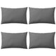 Vidaxl cuscini da esterno 60x40 cm grigio 4 pezzi