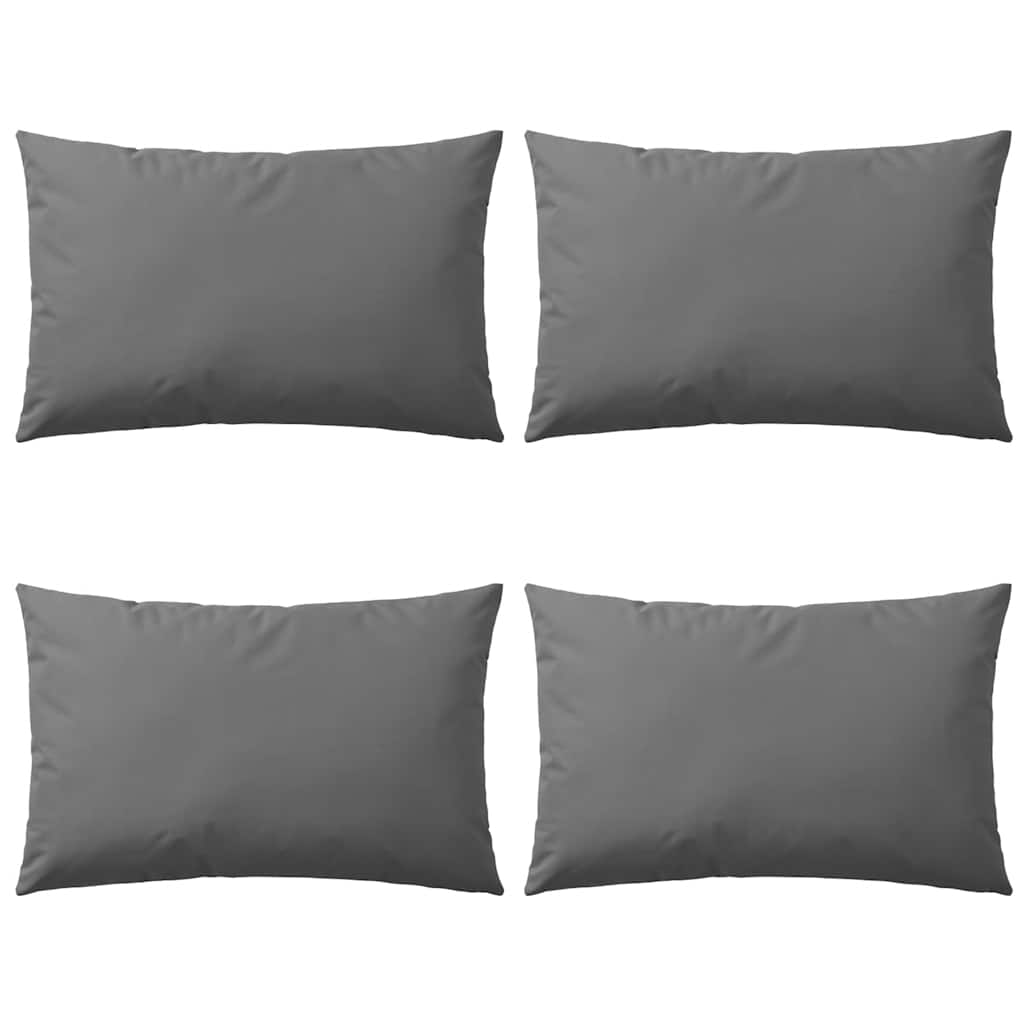 Vidaxl cuscini da esterno 60x40 cm grigio 4 pezzi