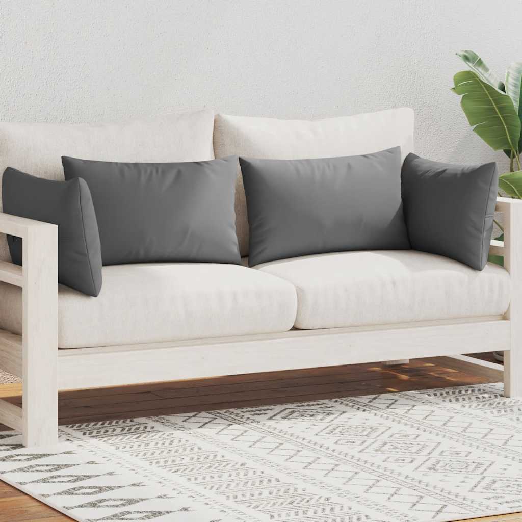 Vidaxl cuscini da esterno 60x40 cm grigio 4 pezzi