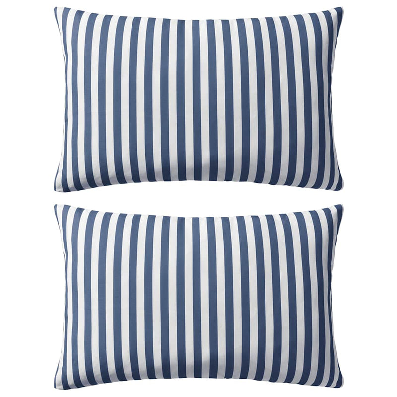 Vidaxl cuscini da esterno 60x40 cm a strisce blu navy 2 pezzi