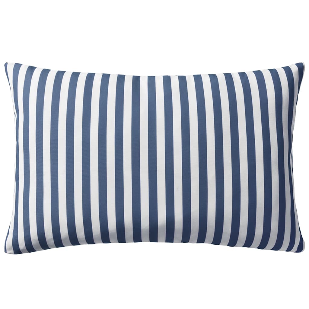 Vidaxl outdoor cushions 60x40 cm striped navy blue 2 pcs