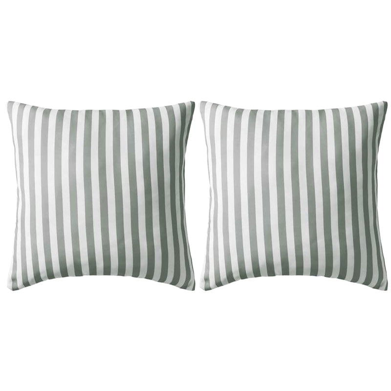 Vidaxl cojines al aire libre 45x45 cm gris rayado 2 pcs