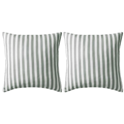 Vidaxl cojines al aire libre 45x45 cm gris rayado 2 pcs