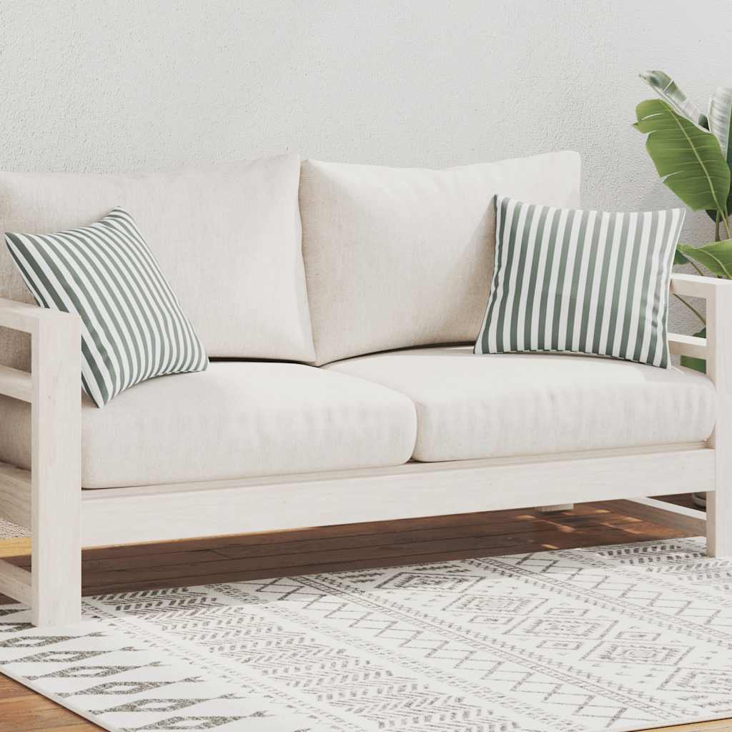 Vidaxl cojines al aire libre 45x45 cm gris rayado 2 pcs