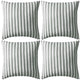 Vidaxl cuscini da esterno 45x45 cm a strisce 4 pezzi