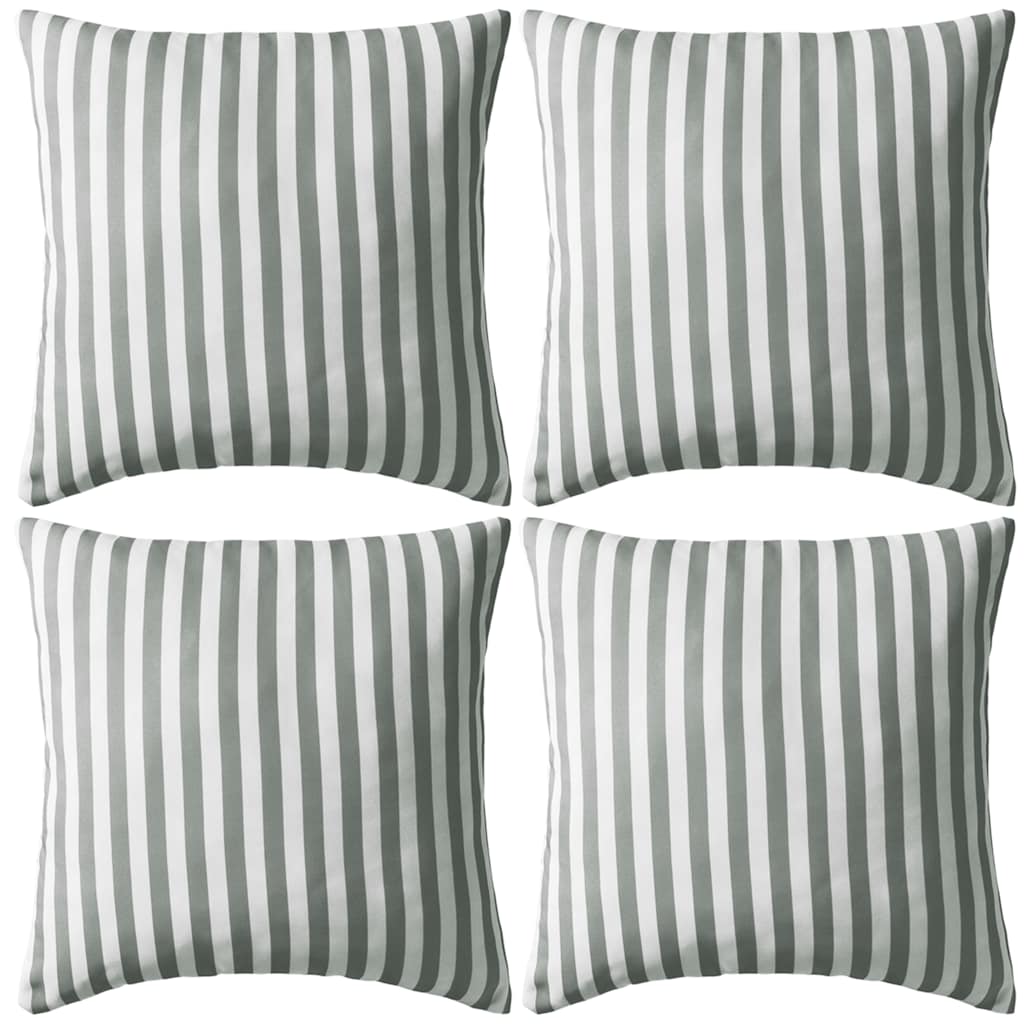 Vidaxl cuscini da esterno 45x45 cm a strisce 4 pezzi