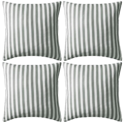 Vidaxl cojines al aire libre 45x45 cm gris rayado 4 pcs