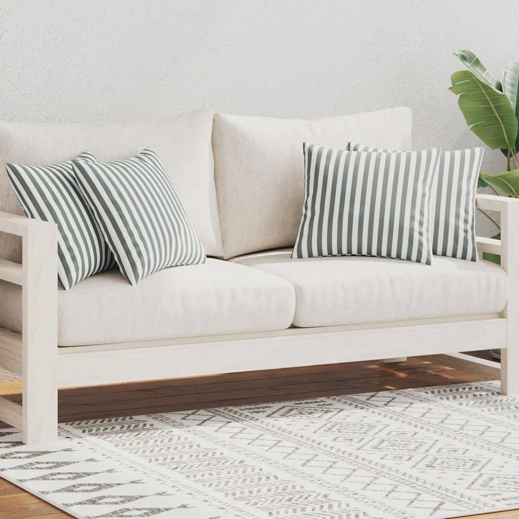 Vidaxl cuscini da esterno 45x45 cm a strisce 4 pezzi