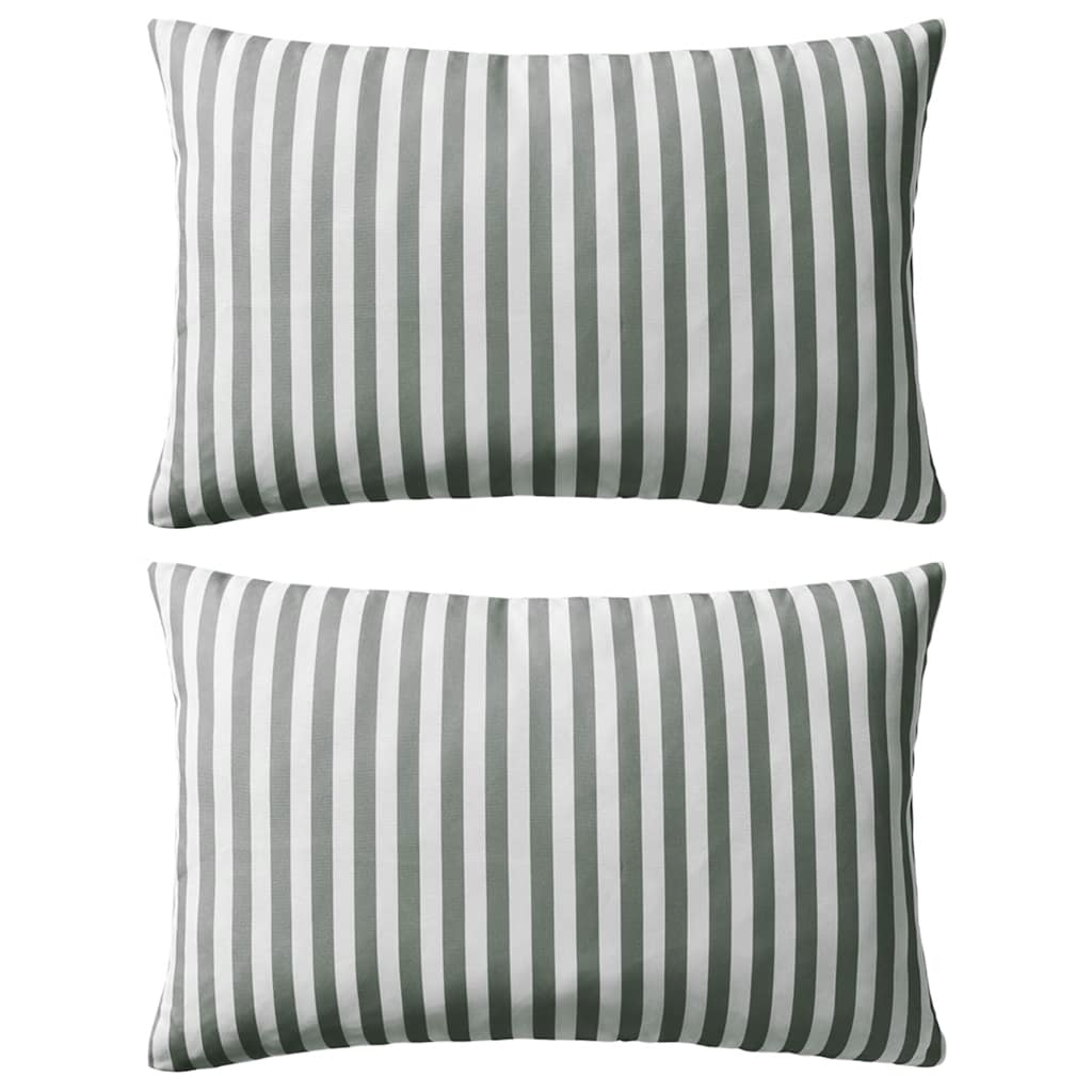 Vidaxl cuscini da esterno 60x40 cm a strisce 2 pezzi
