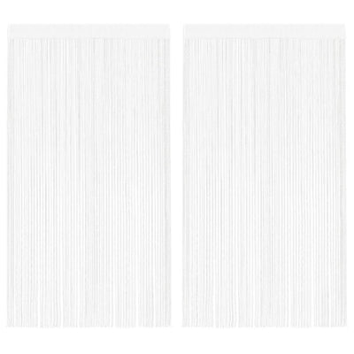 Cortinas de alambre de Vidaxl 2 ST 140x250 cm blanco