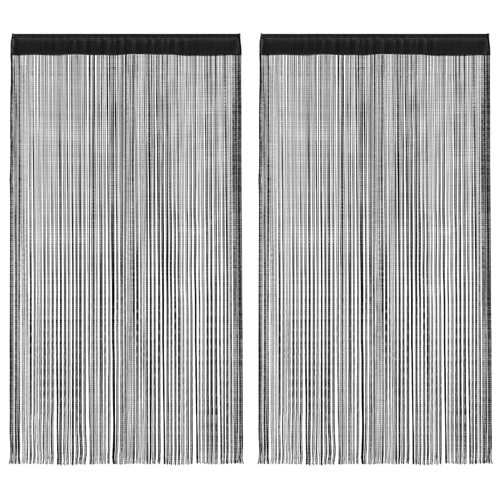 Tende a filo Vidaxl 2 pezzi 100x250 cm nero