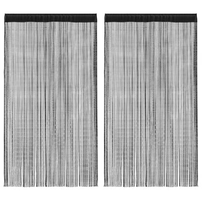 Vidaxl draadgordijnen 2 st 100x250 cm zwart