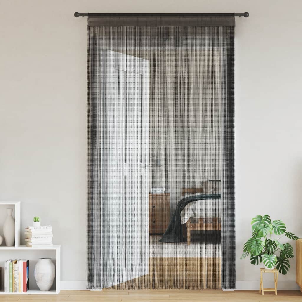 Cortinas de alambre de Vidaxl 2 pcs 100x250 cm negro