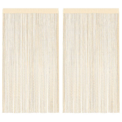 Vidaxl draadgordijnen 100x250 cm crème 2 st