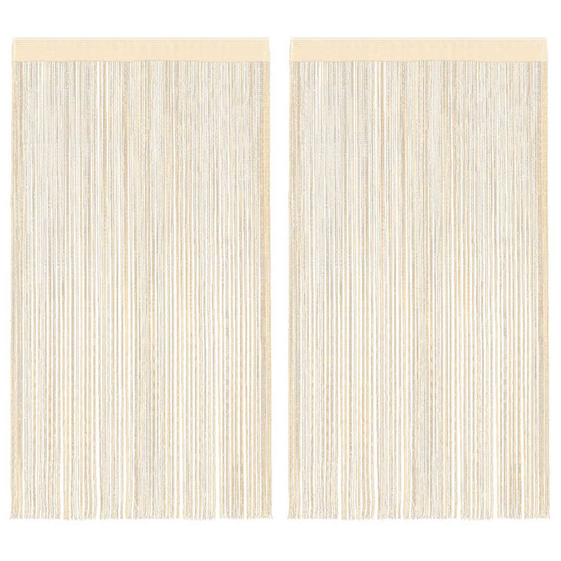 Vidaxl draadgordijnen 100x250 cm crème 2 st