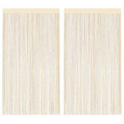 Vidaxl draadgordijnen 140x250 cm crème 2 st