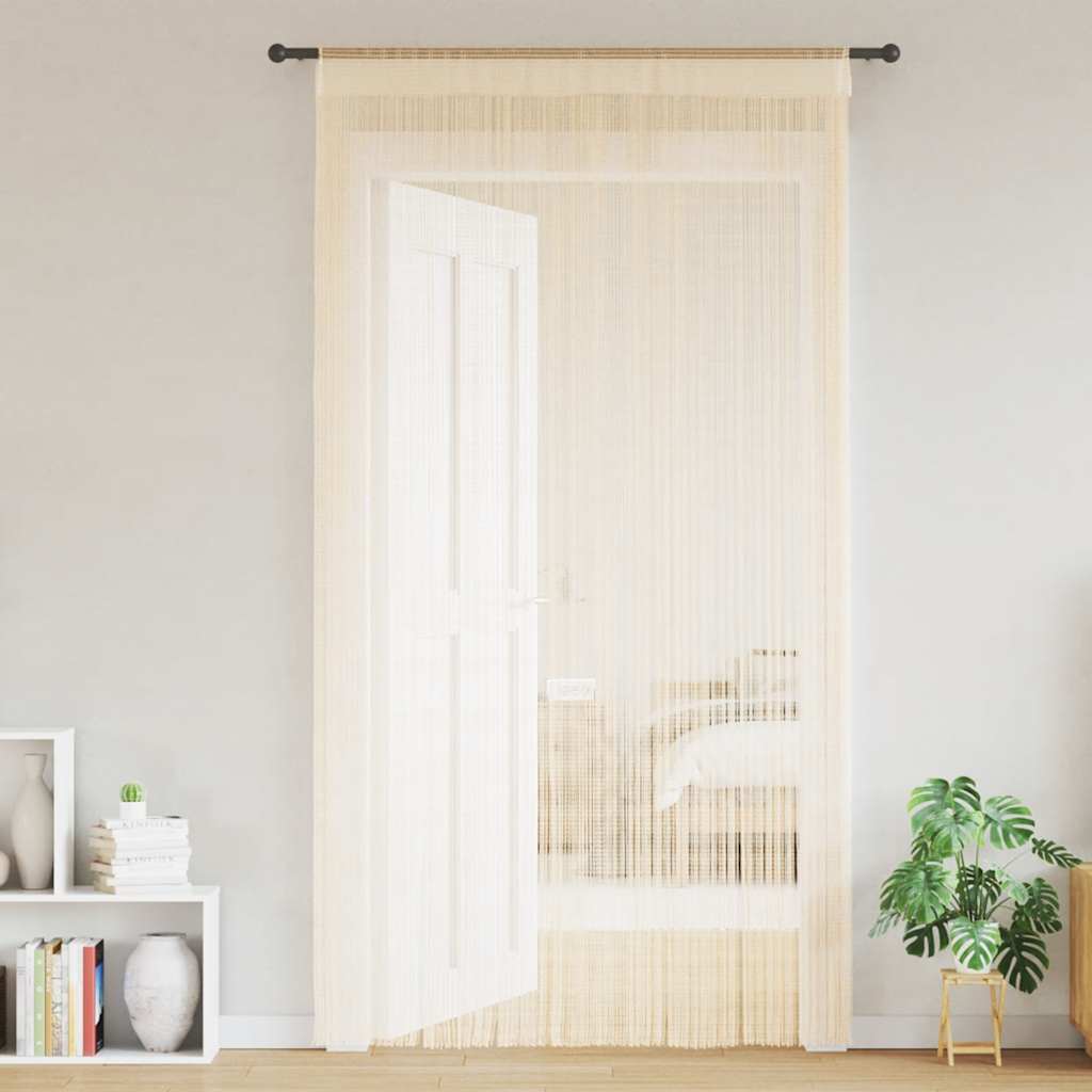 Tende a filo Vidaxl 140x250 cm Crema 2 m