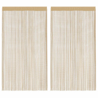 Cortinas de alambre de Vidaxl 100x250 cm beige 2 sts