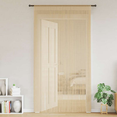 Cortinas de alambre de Vidaxl 100x250 cm beige 2 sts