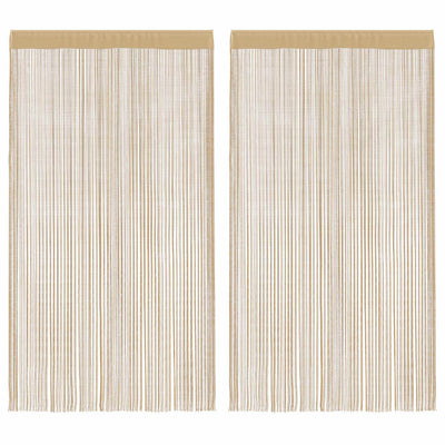 Cortinas de alambre de Vidaxl 140x250 cm beige 2 sts