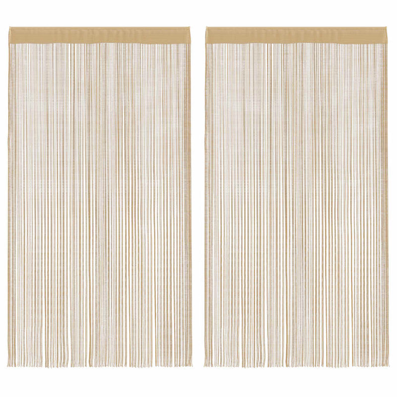 Vidaxl draadgordijnen 140x250 cm beige 2 st
