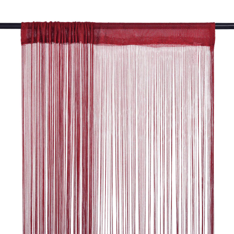 Vidaxl dradengordijnen 100x250 cm wijnrood 2 st