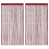 Cortinas de alambre Vidaxl 100x250 cm vino rojo 2 pts