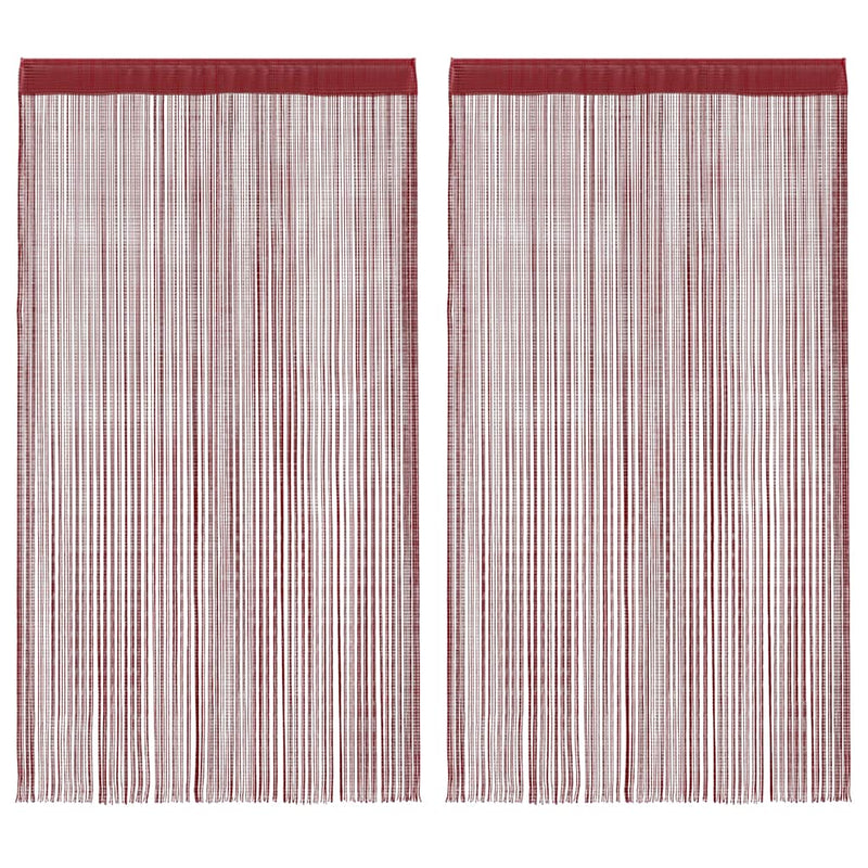 Cortinas de alambre Vidaxl 100x250 cm vino rojo 2 pts
