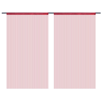 Cortinas de alambre Vidaxl 100x250 cm vino rojo 2 pts